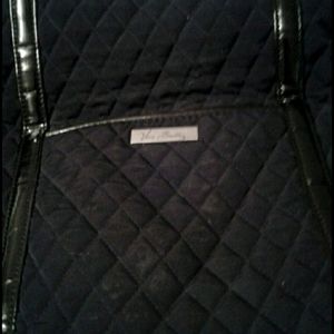 Vera Bradley Black Travel Overnight Bag Quilted Black Overnight Bag Tote Carry …